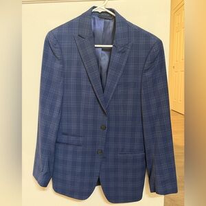 Andrew Fezza Navy Checkered Blazer